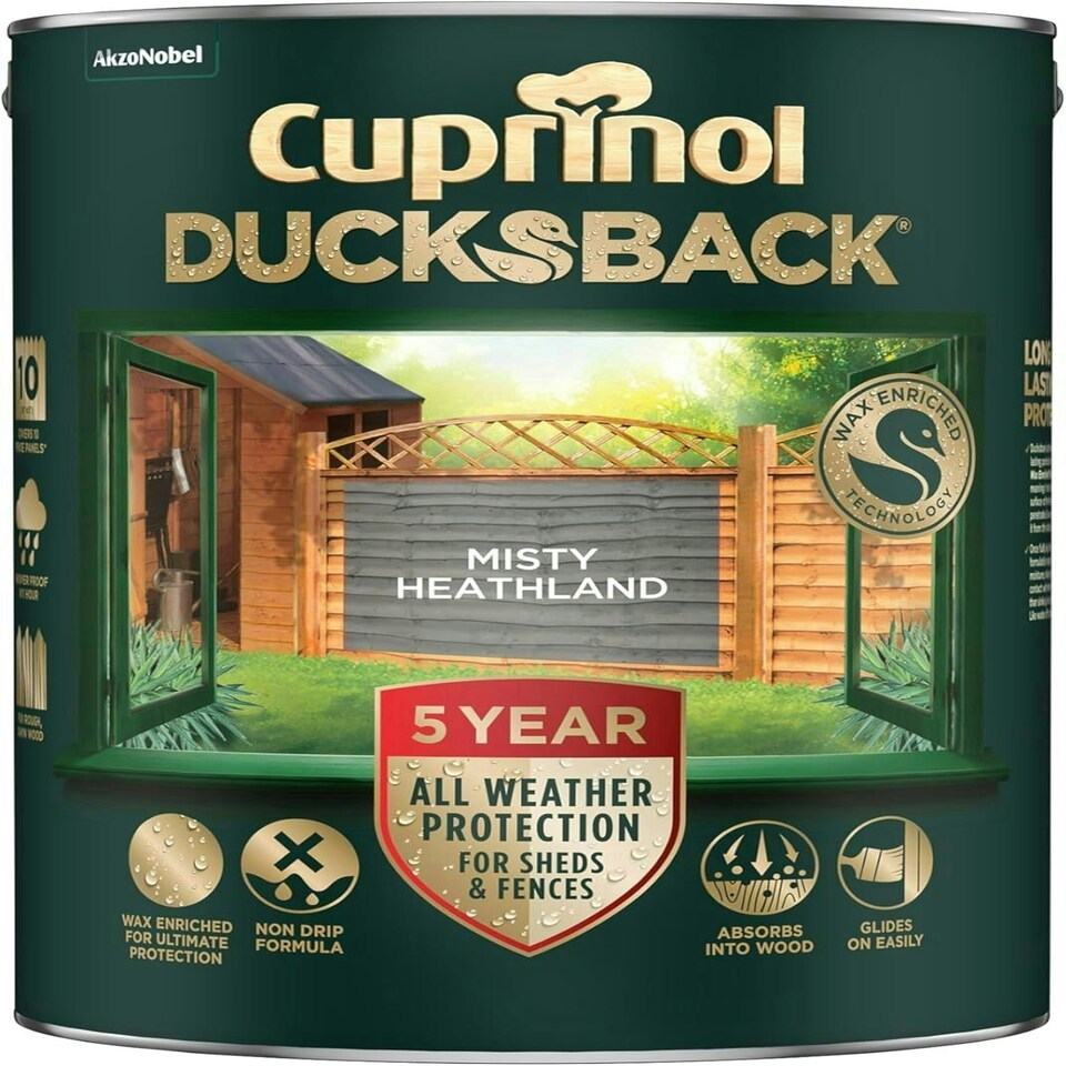 Cuprinol Ducksback 5L Paint Misty Heathland
