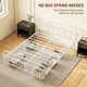 image 5 of HOMCOM 4ft6 Metal Double Platform Bed Frame w/ Underbed Storage White