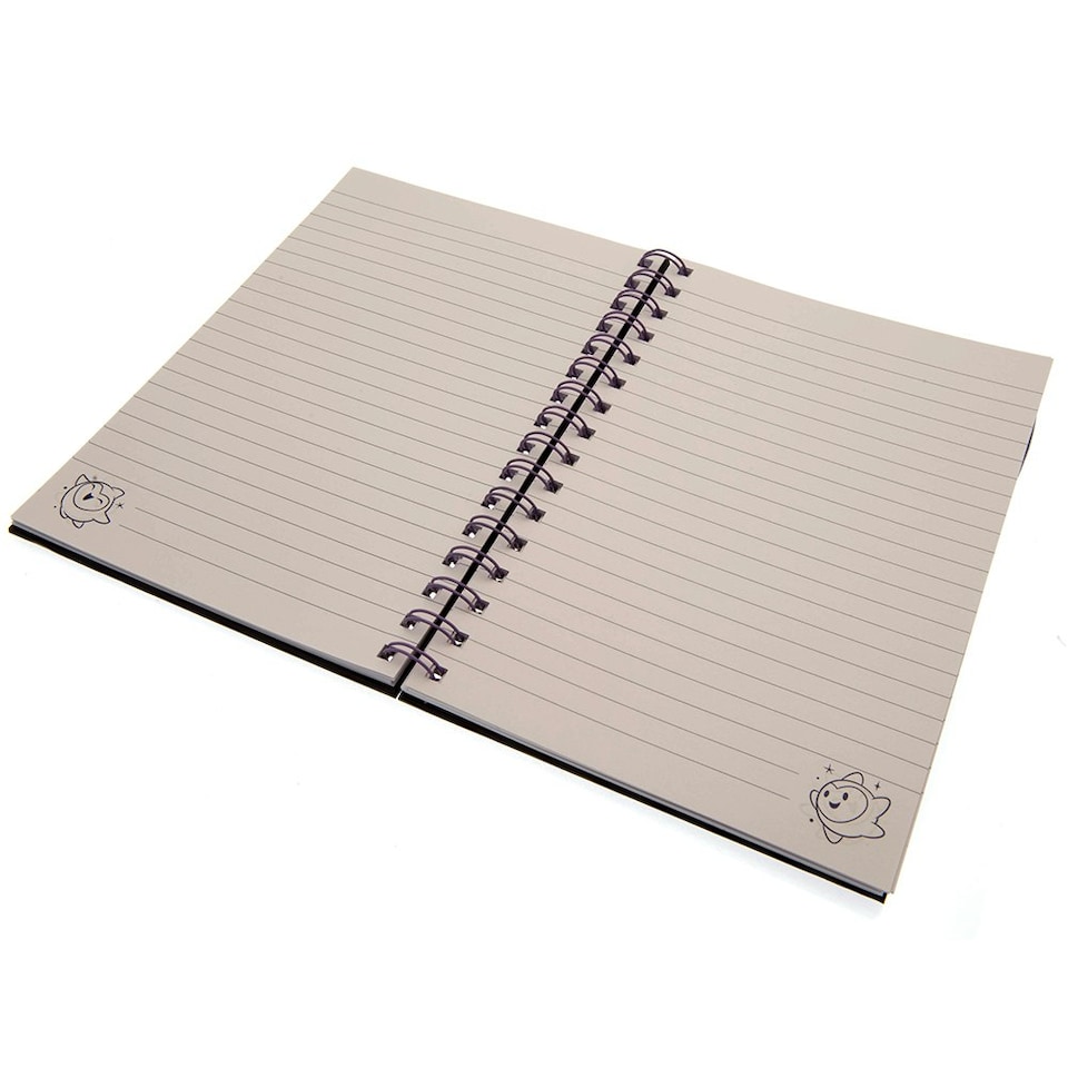 image 1 of Wish Shine On A5 Notebook - Black/Gold/Purple - One Size