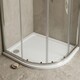 image 3 of Balterley Premium Slip Resistant Offset Quadrant Shower Tray Right Hand - Anti-Slip Stone Bathroom Base - Balterley | White | European White | 1