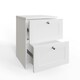 image 6 of FWStyle Artus Shaker 2 Drawer Bedside Table Nightstand Matt White