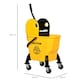image 3 of HOMCOM Mop Bucket on Wheels with Carry Handle, Wringer for Household Yellow