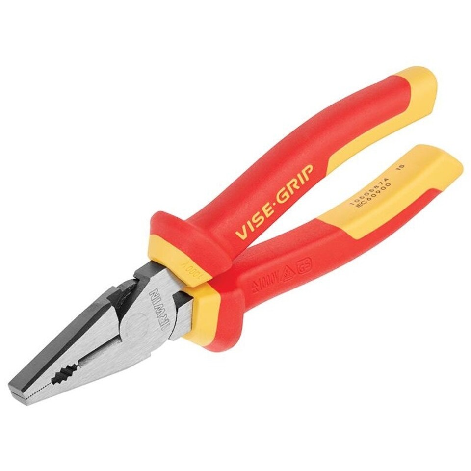 Irwin Vise-grip Vde Combination Pliers - High Leverage 200mm - Multi Colour - High Leverage 200mm