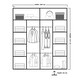 image 4 of Sliding wardrobes 4U Modern Full Mirror Sliding Door Wardrobe Multi Size & Color Options - 203cm Brown | 203cm(Oak)