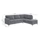image 9 of Roma 4 Seater Fabric Corner Sofa | Grey | Charcoal | Three Seater