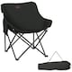 image 1 of Outsunny Folding Camping Chair with Carrying Bag and Storage Pocket, Black