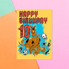 Official Scooby Doo 10th Birthday Greetings Card