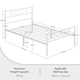 image 3 of Yaheetech 3ft Single Simple Metal Bed Frame Mattress Foundation White