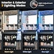 image 4 of COSTWAY 108cm Jewelry Mirror Cabinet Lockable Jewelry 3-Color LED Lights Black
