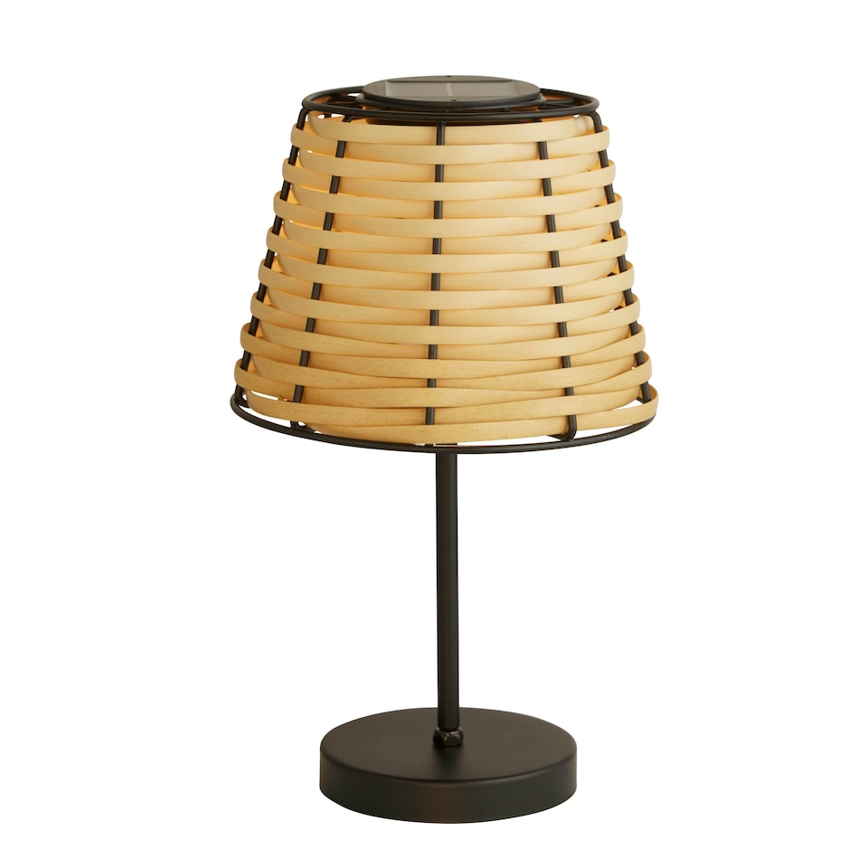 image 1 of RATTAN WEAVE SOLAR LAMP