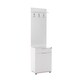 image 7 of Adore White Hall Stand with Drawer, Hooks & Shoe Cupboard - Entryway Organiser White
