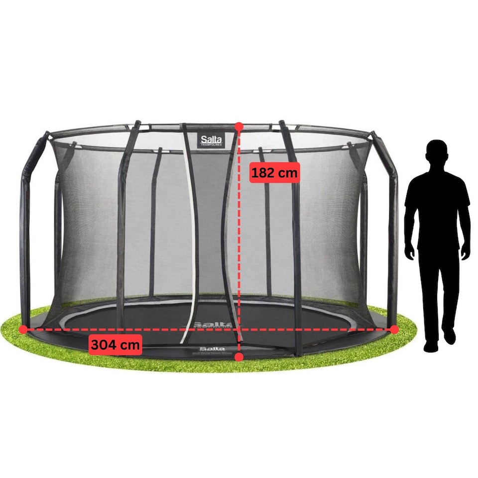 image 1 of Salta 10ft Royal Baseground Round Trampoline with Enclosure