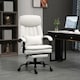 image 2 of Vinsetto Office Chair, Ergonomic Desk Chair with 6-Point Vibration Massage and Lumbar Heating, Computer Chair with Lumbar Support Pillow, 155 Reclining Back and Footrest, Cream White