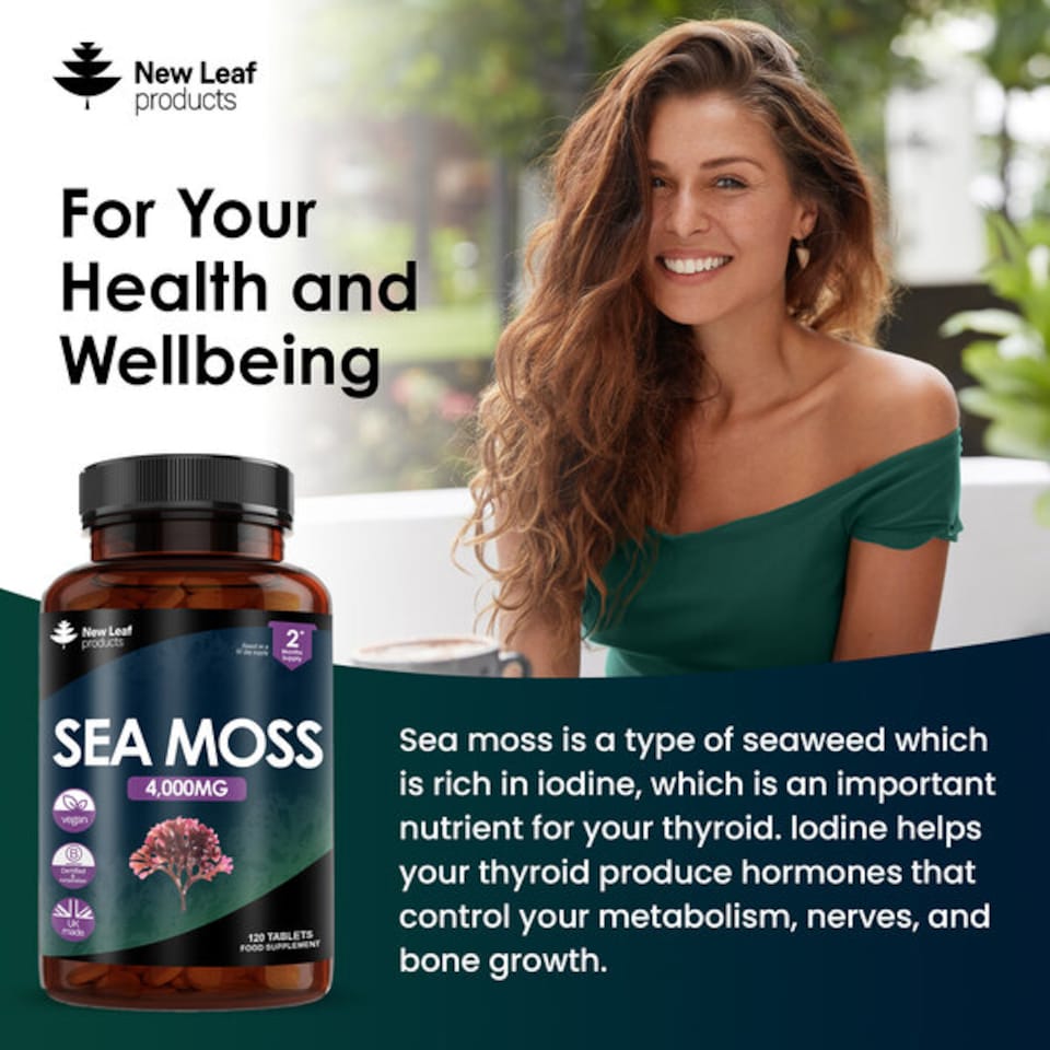 image 1 of Sea Moss Tablets Extract 120 High Strength 4000mg