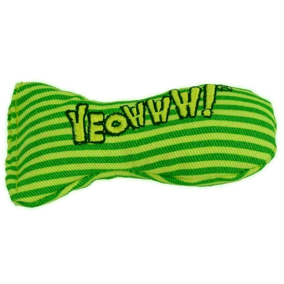 image 1 of 1 Yeow Interactive Small Cat Kitten Stinkie Stripe Fish With Catnip Toy Play Cat Gift
