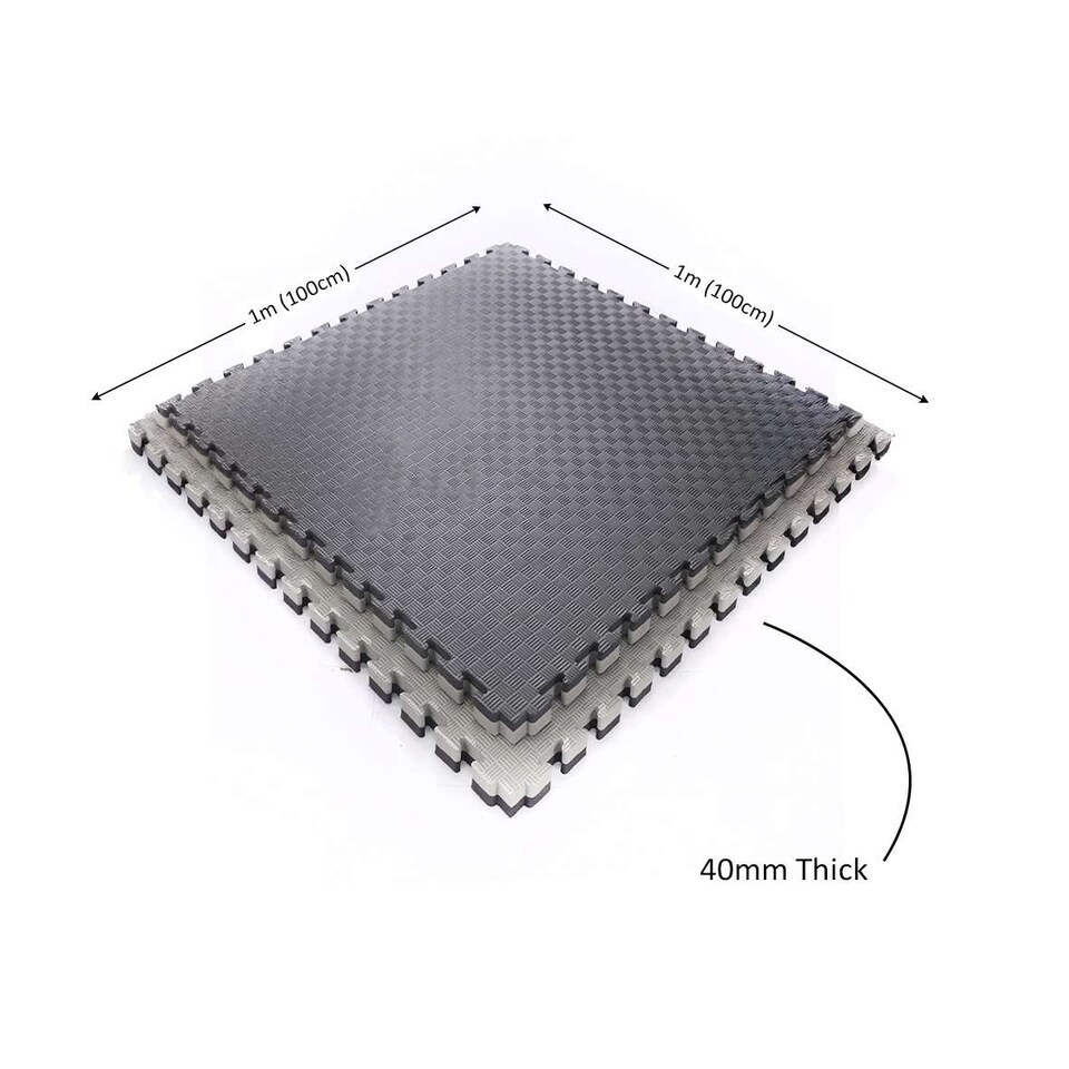 image 1 of 40mm Premium Reversible EVA Tatami Foam Mats | Black | Pack of 1