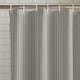 image 2 of Catherine Lansfield Timeless Stripe Shower Curtain | Green | One Size