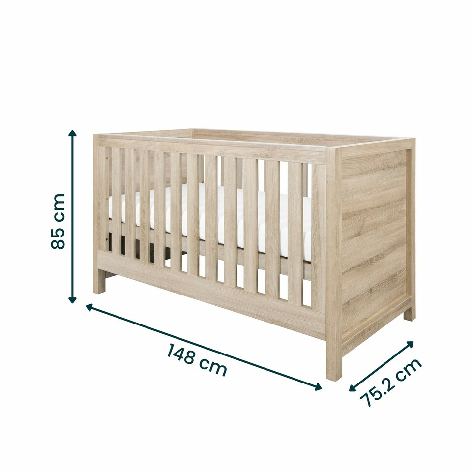 image 1 of Tutti Bambini Modena 3 in 1 Cot bed - Oak