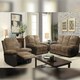 image 3 of Electric Recliner Fabric Cord Sofa Suite With Armchair 2-Seater And 3-Seater Sofa In Brown