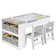 image 9 of COSTWAY 2-in-1 Kids Art Table and Art Easel Set Toddler Play Activity Drawing Desk