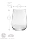 image 3 of LAV 12pc Gaia Stemless Wine Glasses Set - Clear | Clear | Clear | 12