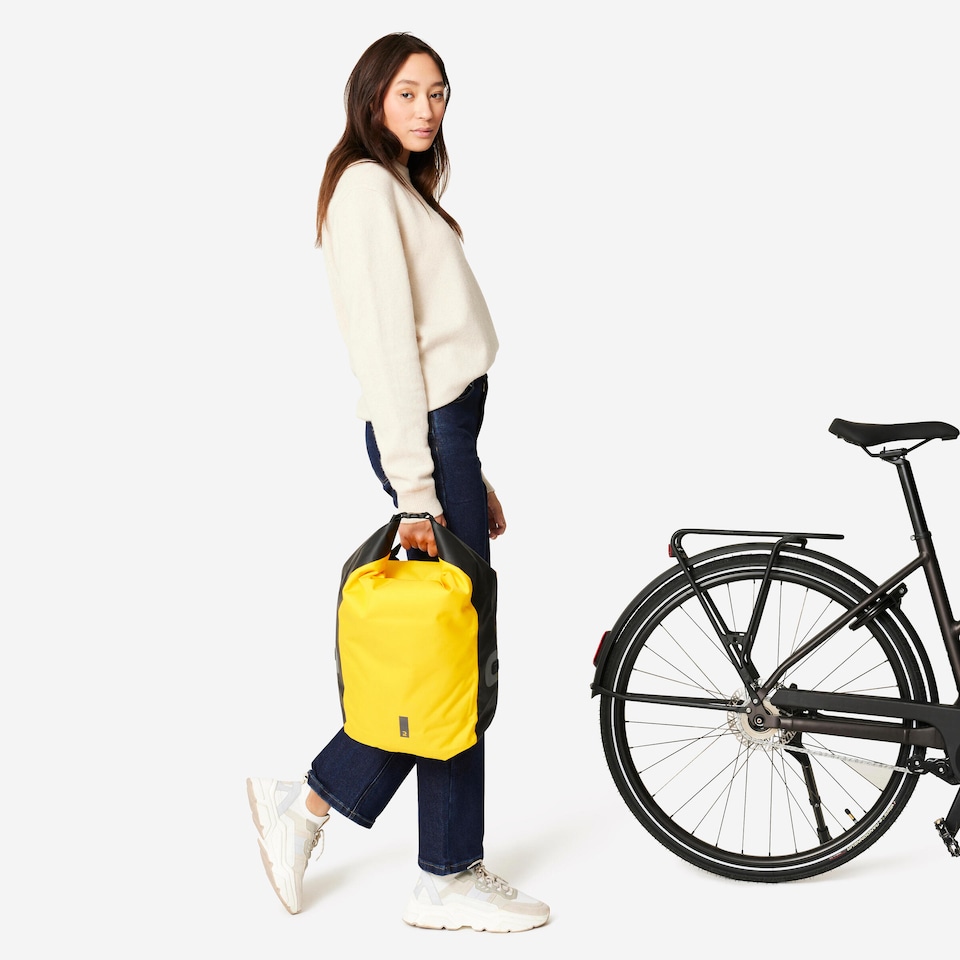 image 1 of Decathlon 20 L Waterproof Bike Bag for Pannier Rack 500