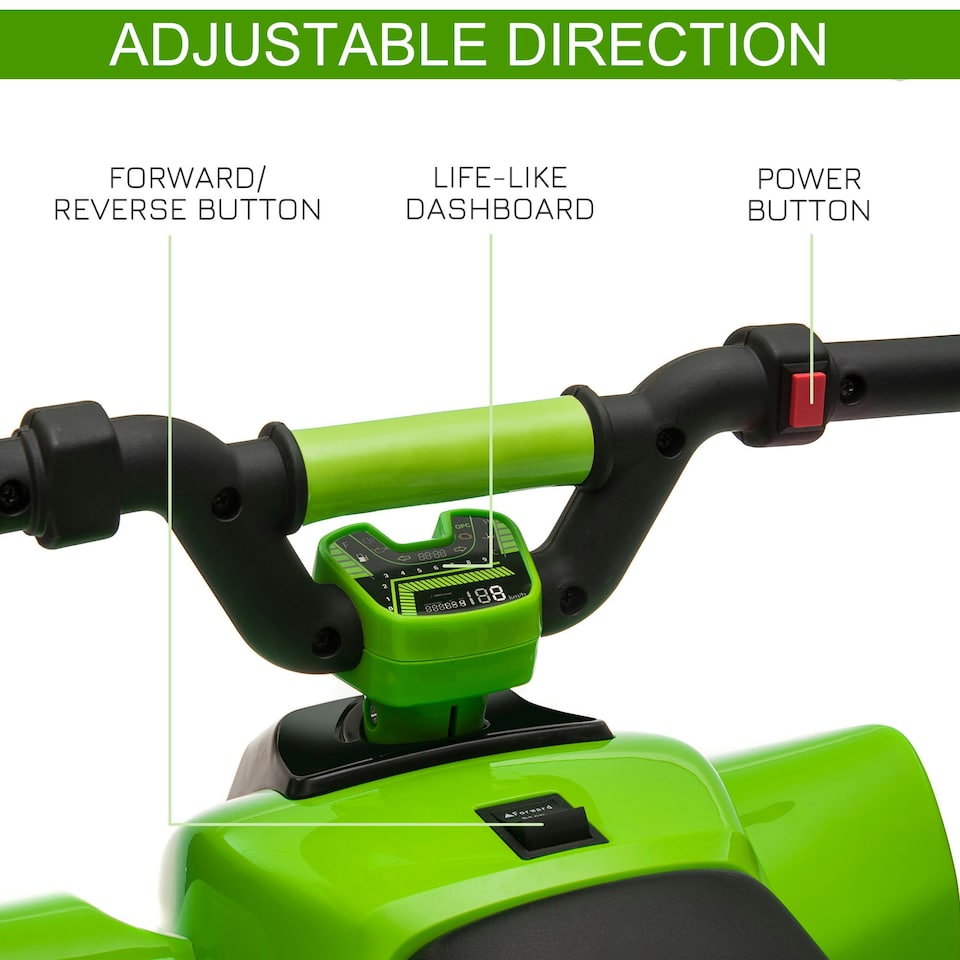 image 1 of HOMCOM 6V Kids Electric Ride on Car for 18-36 Months Toddlers Green