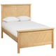 image 6 of 4ft6 Double Real Oak Wood Bed Frame.Chevron Solid Panel Wooden Bed Frame Bedstead