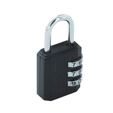 Securit Combination Padlock - Black/Silver - 35mm