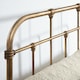 image 5 of Camden Victorian Hospital Style Distressed Antique Brass Effect Metal Bed Frame | Bronze | Antique Brass | Small Double