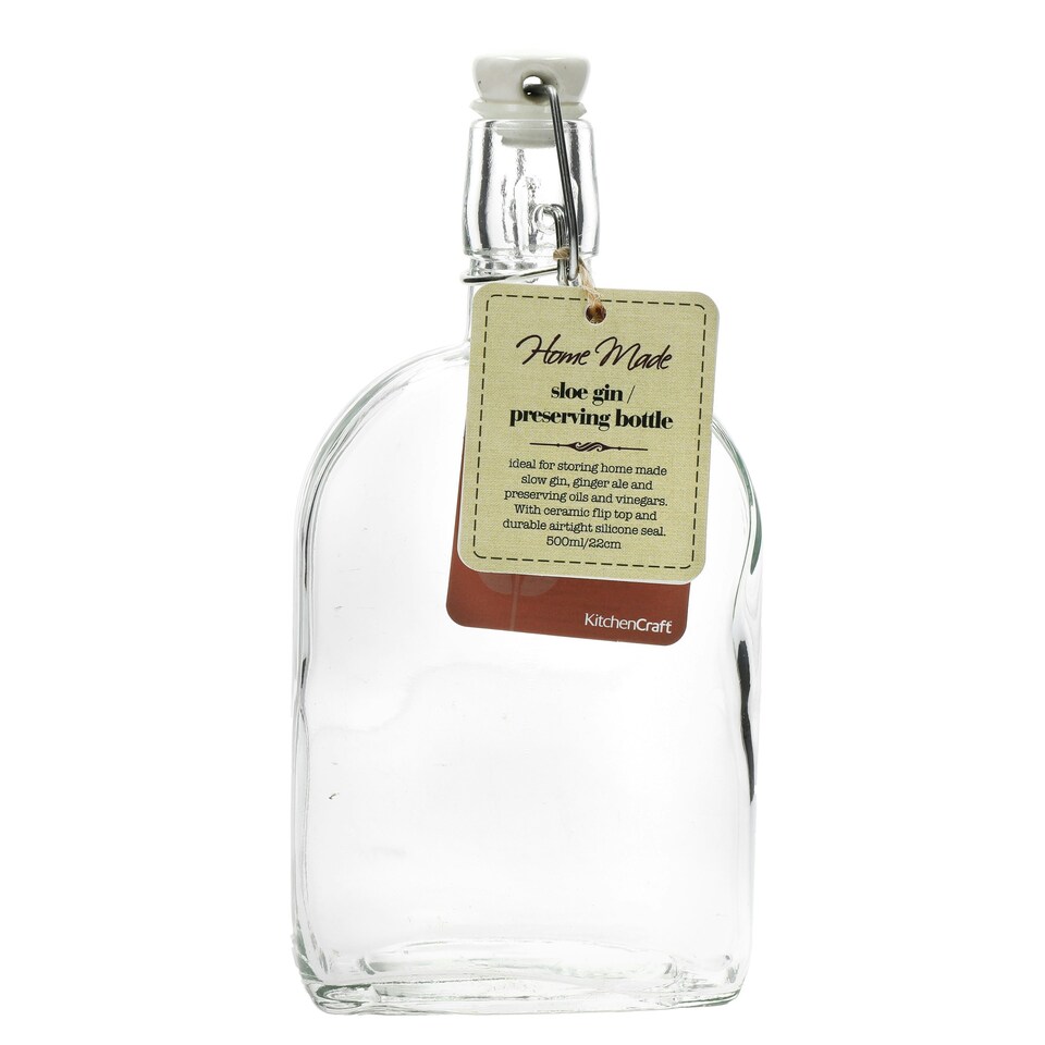 image 1 of KitchenCraft Gin Bottle Clear Glass 500ml Clear | 500ml