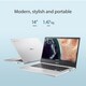 image 3 of ASUS Chromebook CX1 CX1400CKA-NK0408 Intel Pentium Silver N6000 4GB RAM 128GB eMMC 14 Inch Full HD ChromeOS Laptop - Silver - CX1400CKA-NK0408