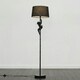 image 2 of ValueLights George Monkey Black Floor Lamp Black Shade Black