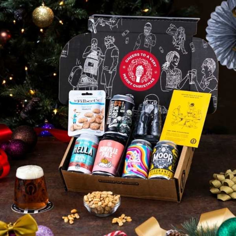 image 1 of QWERTY Beer Box Merry Christmas Pale Ale & IPA Beer Gift Set