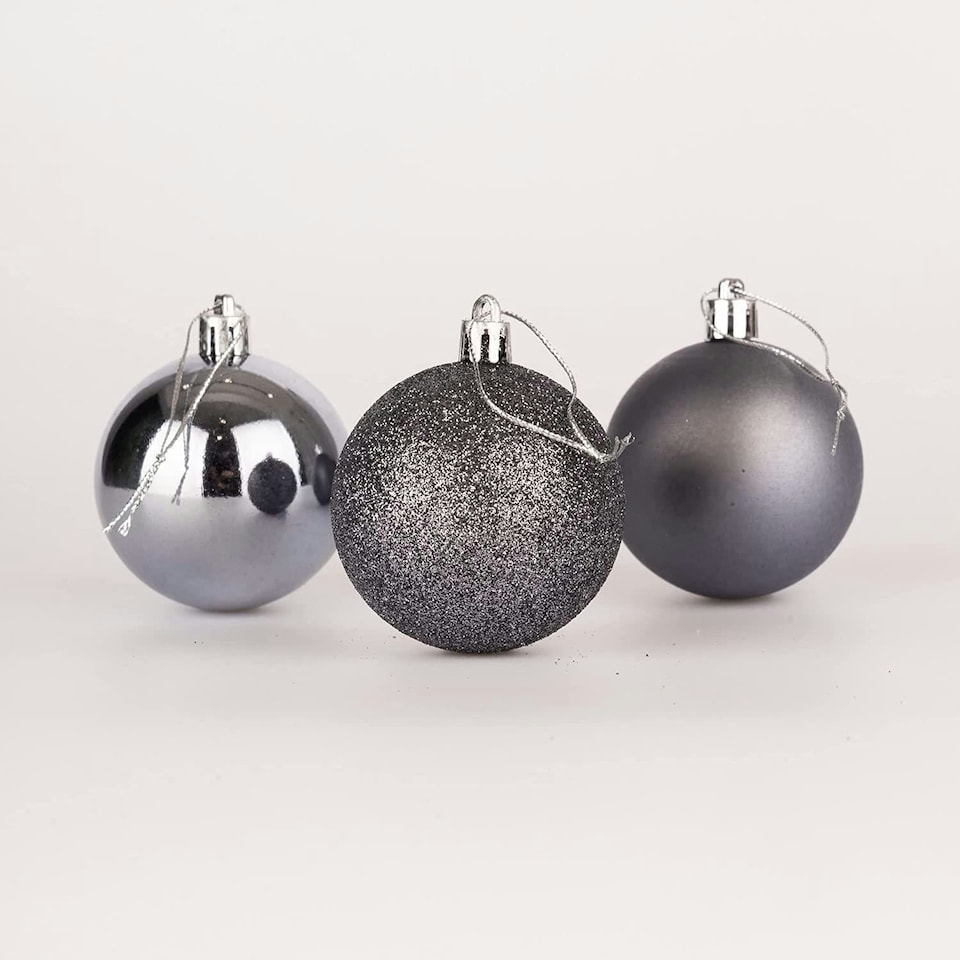 image 1 of Baubles Dark Grey 5CM 24PCS Set