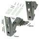 image 2 of SPARES2GO Integrated Hinges compatible with Hettich Fridge Freezer Door Hinge 3905 3362 3363 5.0 41,5 Silver