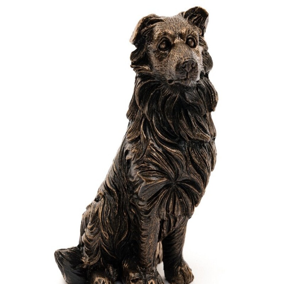 image 1 of Border Collie Plant Pot Feet - Set of 3 - L7.5 x W7 x H9.5 cm Grey