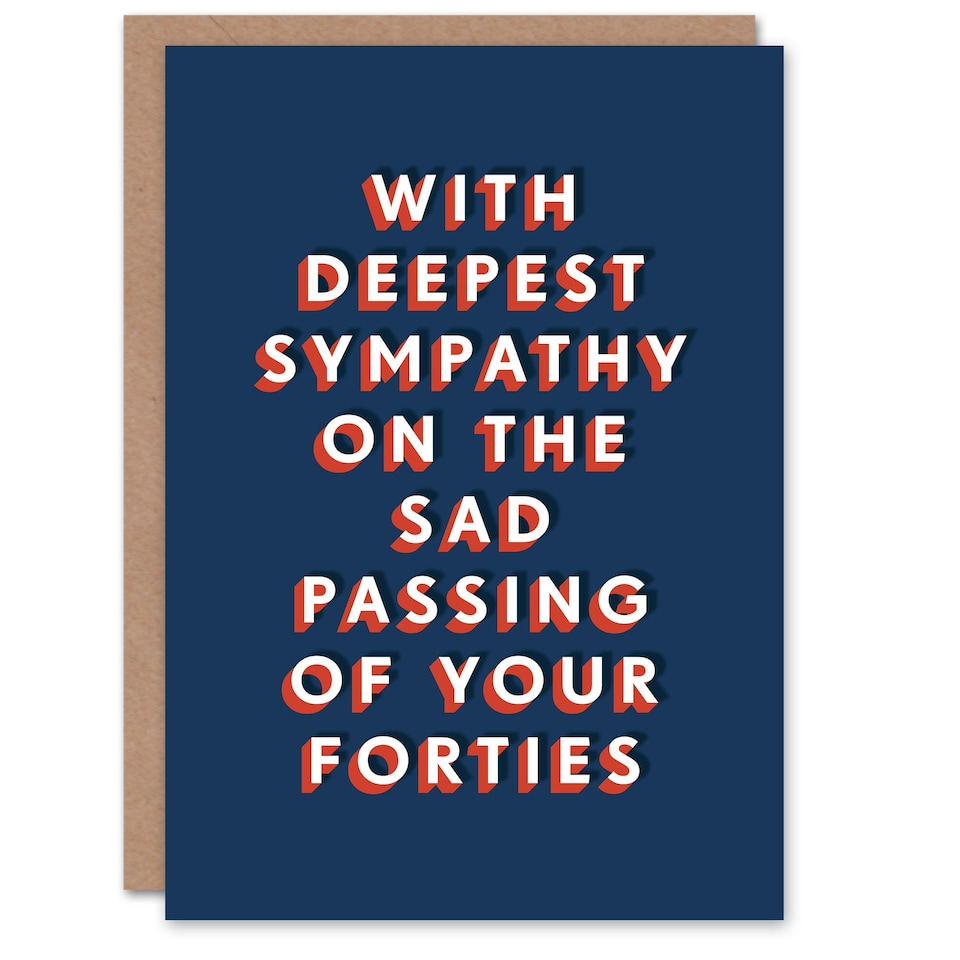 image 1 of Sad Passing Of Your Forties 50 Year Old For Him Funny 50th Birthday Card