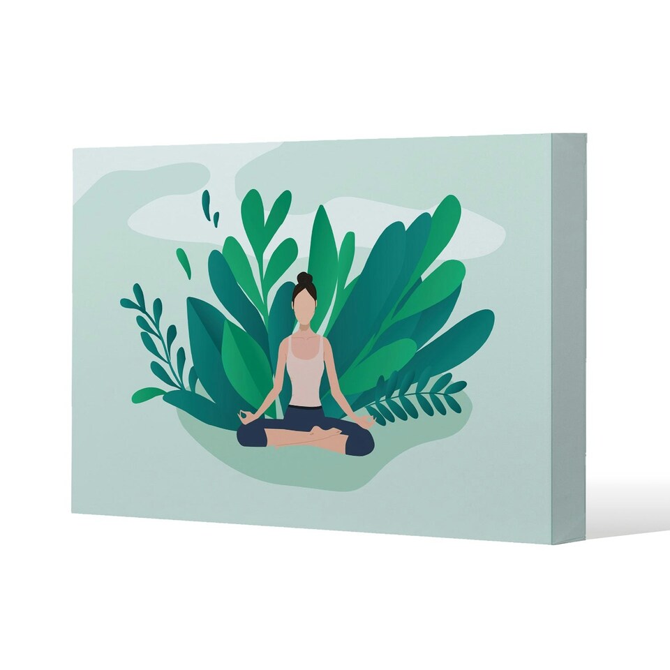 image 1 of Woman Meditating (Canvas Print) 61 x 91 x 4cm