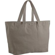 Westford Mill Canvas Heavy Duty Tote Bag - Mushroom - One Size