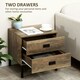 image 5 of HOMCOM Retro Bedside Table Metal Frame Bedroom Side Table