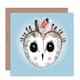 image 1 of Feathered Headdress Owl Art Blank Just to Say Card
