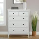 image 4 of Chest Of Drawers White Clothing Organiser MDF Flat Pack Compact Design White | 5 Drawers