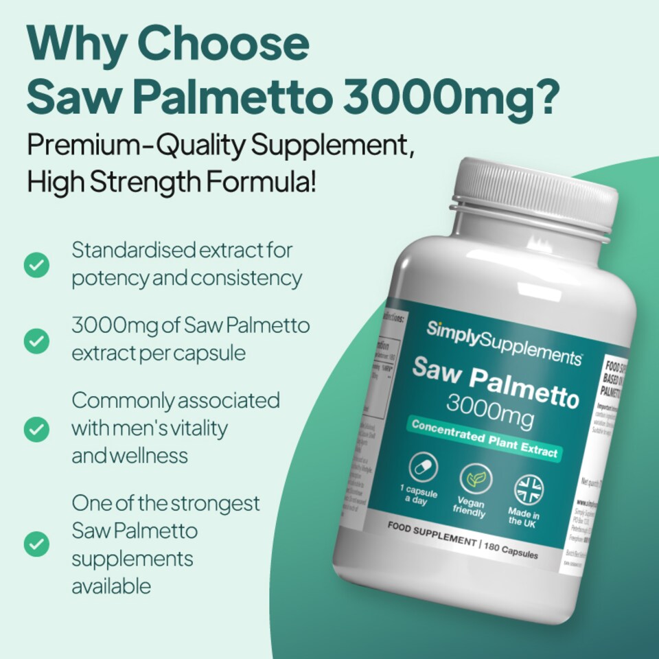 image 1 of Saw Palmetto Capsules 3,000mg