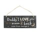 image 2 of Personalised To the Moon and Back Hanging Slate Plaque