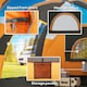 image 8 of Outsunny 5-6 Man Camping Tent with Bag, Fibreglass and Steel Frame, Orange Orange | Orange