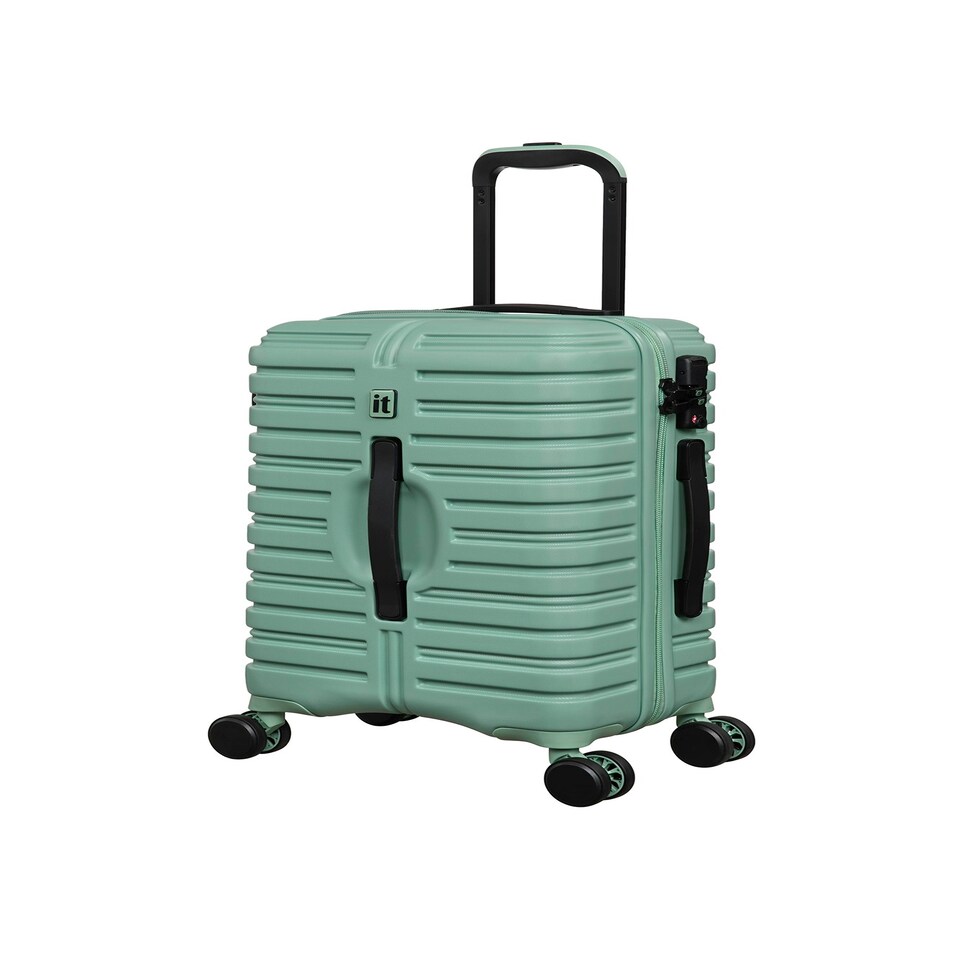 image 1 of IT Luggage Jumbo Granite Green Cabin Suitcase with TSA Lock Green | Cabin Bag