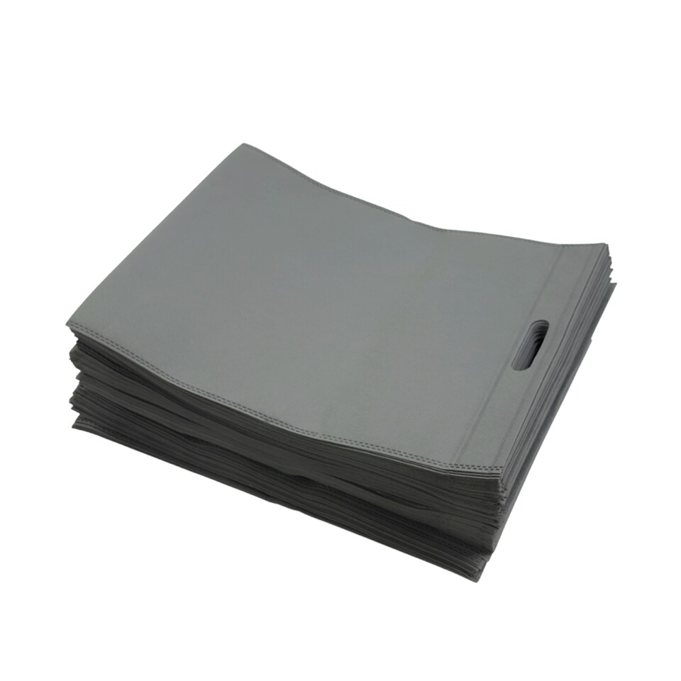 image 1 of Pack of 25 Grey Coloured 40x30cm Non-Woven Patch Handle Bags | Grey