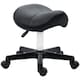 image 1 of HOMCOM Saddle Stool Adjustable Rolling Salon Chair for Massage Spa Beauty Black
