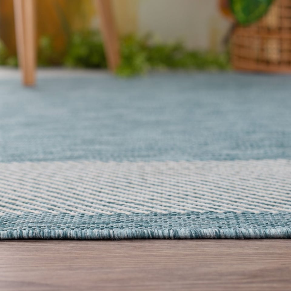 image 1 of The Rugs Outdoor Indoor Bordered Garden Patio Rug Weather Resistant | 200